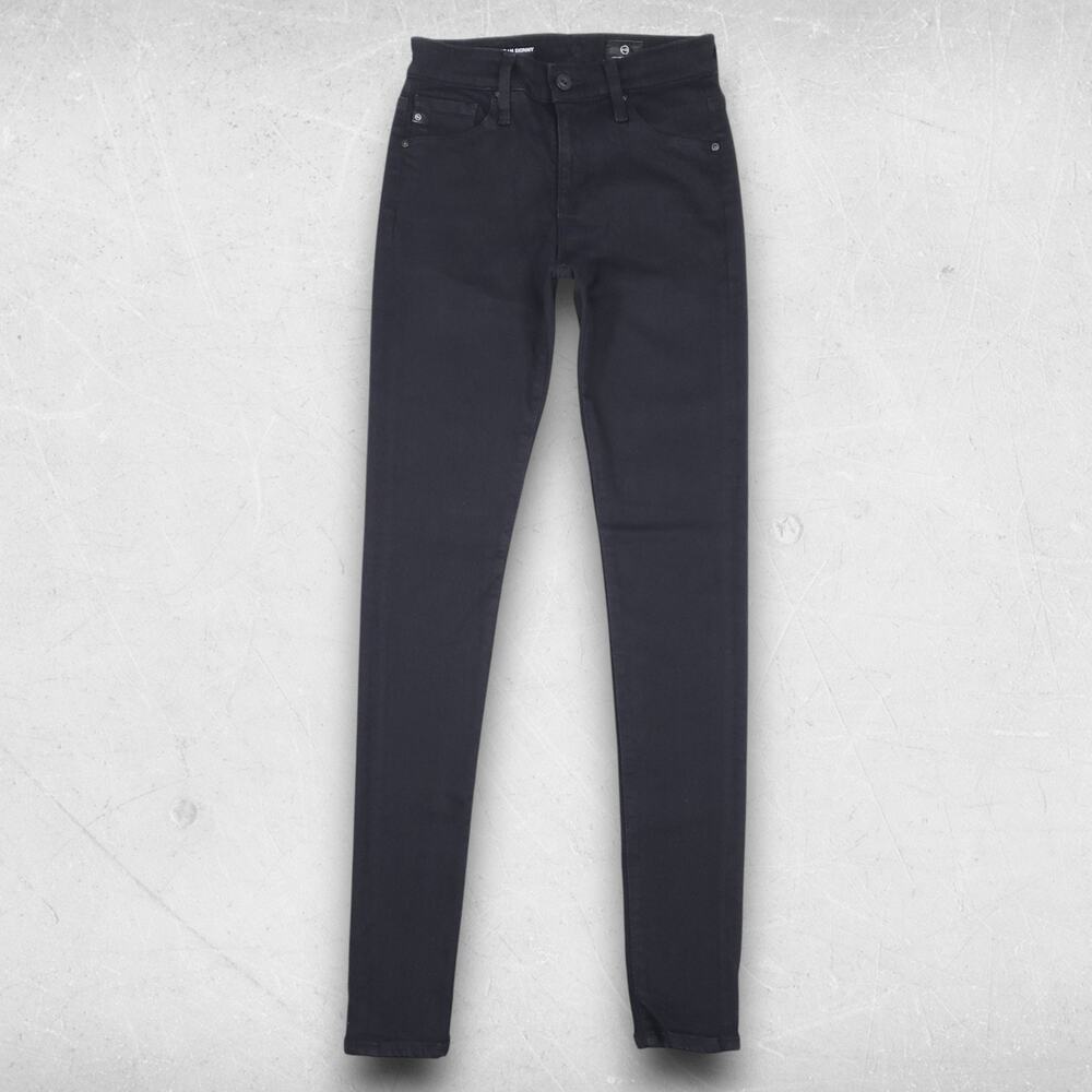AG Farrah Jeans Women 23R Black High Rise Skinny Sustainable Minimalist Casual